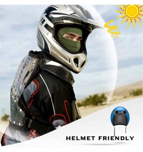 Balaclavas Balaclava - Breathable Face Mask Sun UV Protection for Motorcycle - Black+deep Green - C2192ZIZZ65 $21.07