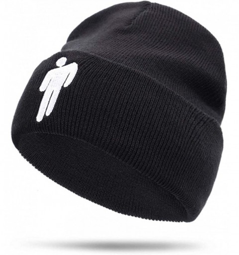 Skullies & Beanies Billie Eilish Merch Hot Topic Logo Beanie Knit Hat Stretchy Cap for Men Women - Black. - C218UUYSUCY $12.62