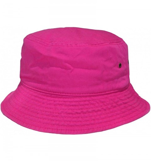 Bucket Hats Short Brim Visor Cotton Bucket Sun Hat - Pink - CE11Y2Q619T $12.61