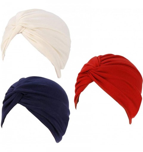Skullies & Beanies 3Pack Womens Chemo Hat Beanie Turban Headwear for Cancer Patients - Style 2 - C318L2805MA $19.09