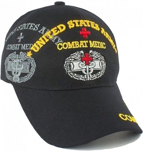 Baseball Caps Army Combat Medic Cap and Bumper Sticker Black Hat U.S. Military - CF183TS7HHU $34.53