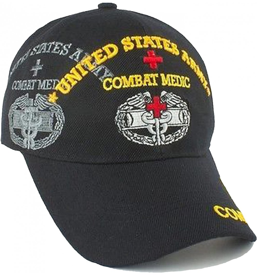 Baseball Caps Army Combat Medic Cap and Bumper Sticker Black Hat U.S. Military - CF183TS7HHU $17.72