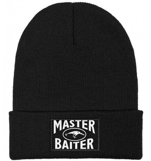 Skullies & Beanies Unisex Knit Hat Fishing-Master-Baiter-Hook- Warm Black Sport Watch Cap - Fishing Master Baiter - CK19297XH...