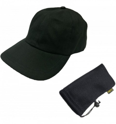 Sun Hats Tactical Cap - Folding Outdoor Hat w/Bag - Travel Military - Black Cotton - CN18DNEQ73G $31.44