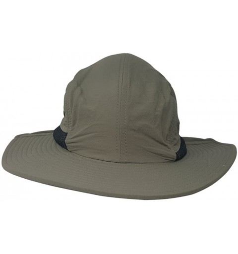 Sun Hats 4 Panel Large Bill Flap Hat - Olive - CW185KZ935Q $8.32