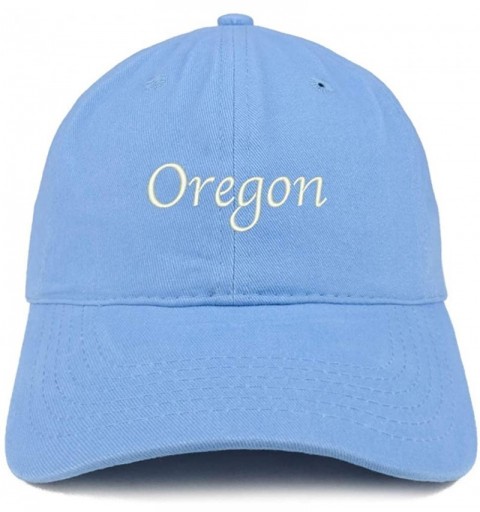 Baseball Caps Oregon Embroidered 100% Cotton Adjustable Cap Dad Hat - Carolina Blue - C318SNM8IX3 $14.79