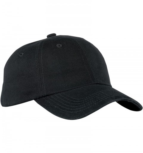 Baseball Caps Men's Brushed Twill Cap - Black - CG11NGRY5I9 $8.66
