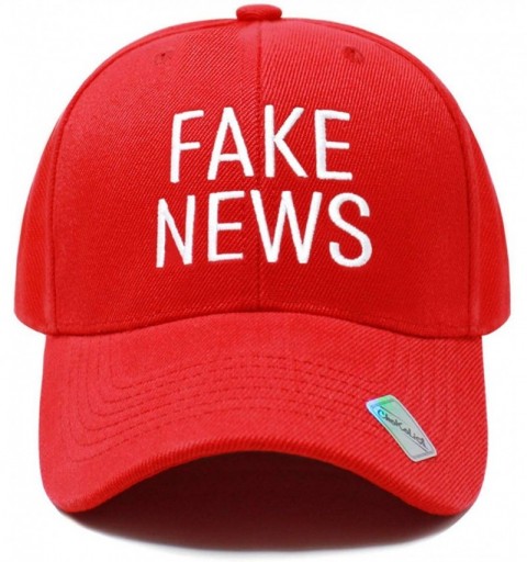 Baseball Caps Fake News Campaign Rally Embroidered US Trump MAGA Hat Baseball Trucker Cap (PV101 Red) - C71942Q6ZSI $13.60