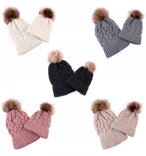 Headbands Family Matching Warm Hat for Women Kids Baby Keep Hats Knitted Wool Hemming - ❤white❤ - CD18ILQYKAZ $9.75