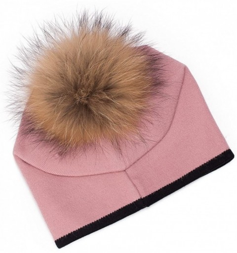 Skullies & Beanies Womens Cashmere Wool Beanie Skull Ski Cap Winter Hat Butterfly T301 - Pink - CL1892278X0 $12.36