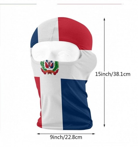Balaclavas Flag of The Dominican Republic Unisex Outdoor Mask Neck Scarf Balaclava Headgear Face Mask - CX18K57SDKX $13.17