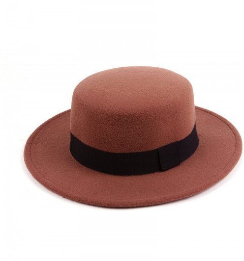 Fedoras Women's Felt Cordobes Hat 518HF - Brown - CI1217CK4IJ $14.07