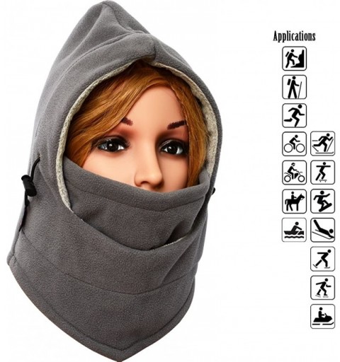 Balaclavas Balaclava Winter Face Mask for Men and Women Outdoor Sport Ski Mask Neck Warmer - Grey - C5186Q3HQHU $8.35