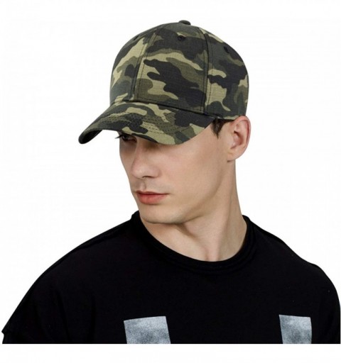 Baseball Caps Structured Camouflage Baseball Caps for Men Women Outdoor Hunting Hats - Camogreen - CH18QIE8NUG $11.97