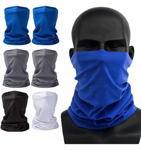 Balaclavas Balaclava Face Mask- Seamless Protective Mask- Cotton Mouth Bandanas - 4.blue Blue Grey Grey Black White - C719848...