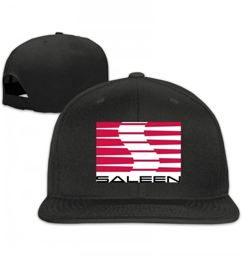 Baseball Caps Mens Saleen Logo A Flat-Brim Cap Adjustable Freestyle Hats - Black - CK18WLQOC82 $11.89