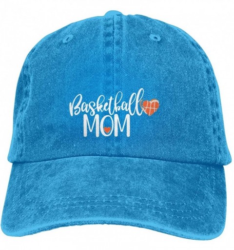 Baseball Caps Basketball Mom Custom Vintage Cute Men & Women Adjustable Denim Dad Hat Cotton Baseball Cap Black - Blue - CZ18...