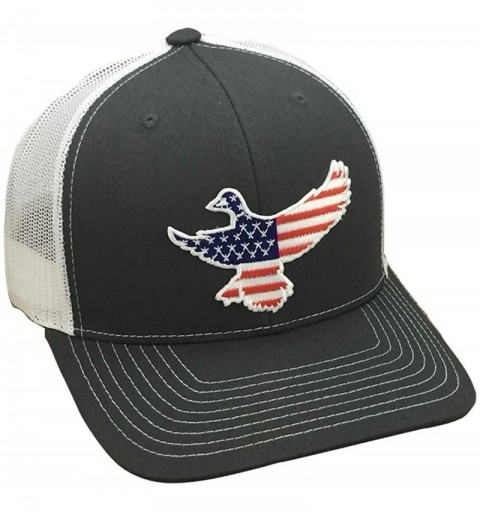 Baseball Caps Old Glory American Mallard - Adjustable Cap - Charcoal/White - CW18I57XI7S $22.53
