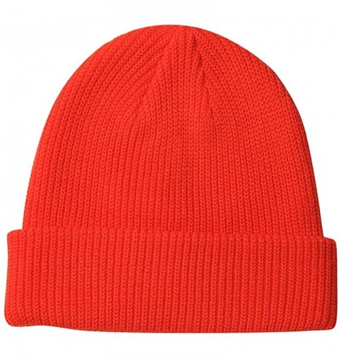 Skullies & Beanies Warm Daily Slouchy Beanie Hat Knit Cap for Men and Women - Orange - CV18X334GI9 $7.30