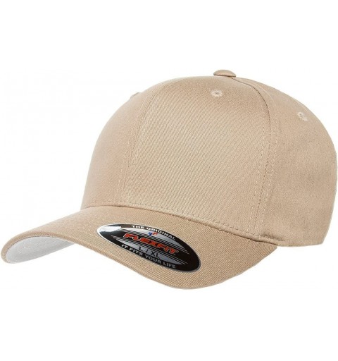 Baseball Caps Premium Original Blank Cotton Twill Fitted Hat XX-Large - Khaki - CN11WP90KER $15.35
