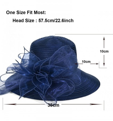 Sun Hats Kentucky Derby Dress Church Cloche Hat Sweet Cute Floral Bucket Hat - Leaf-black - CQ189ZD58S7 $28.63