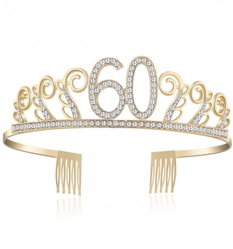 Headbands Birthday Rhinestone Princess Silver 21st - Gold-60th - CL18CYU54ZZ $15.51