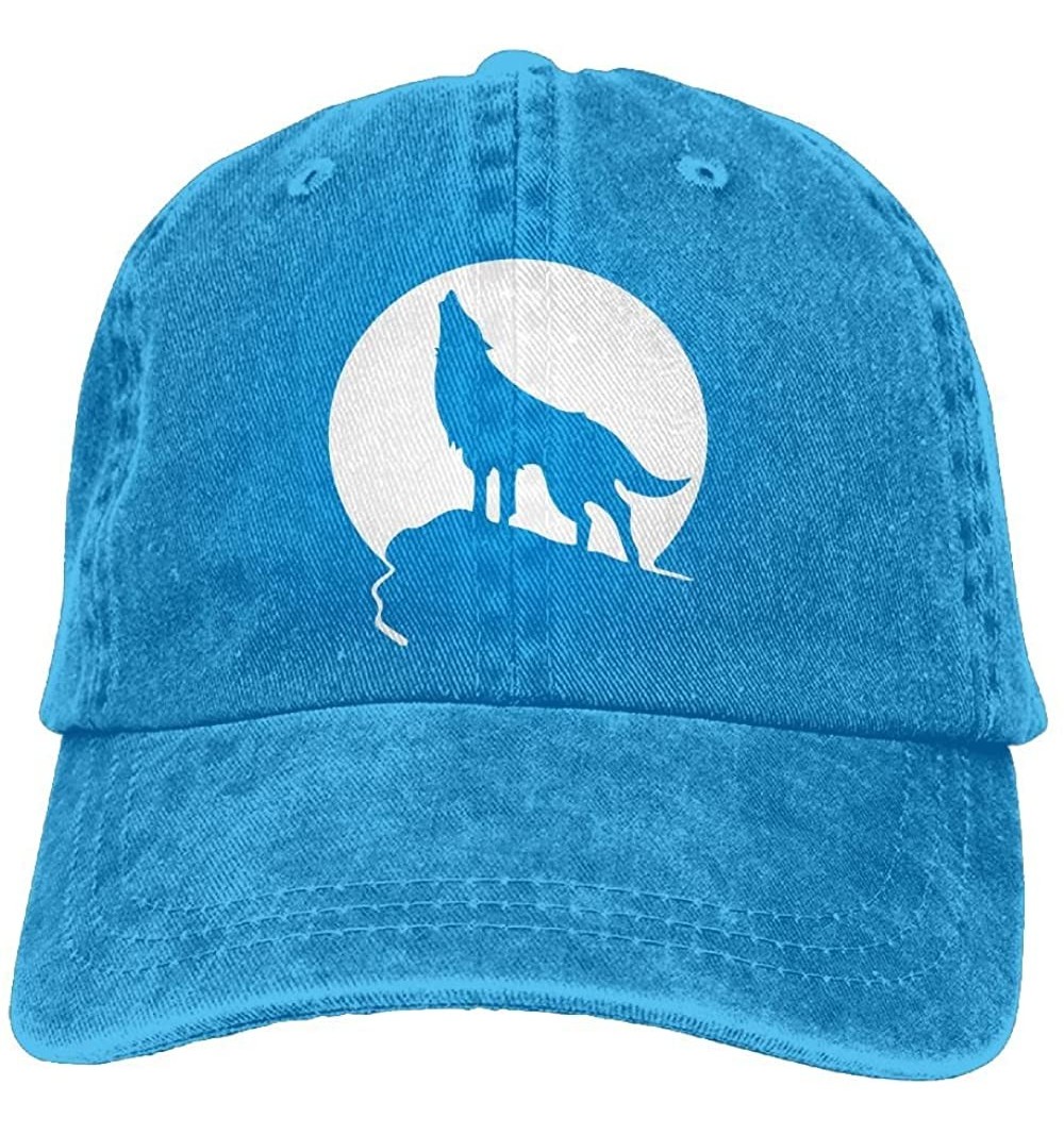 Baseball Caps Howling Wolf Moon Logo Adult Cowboy Hat Baseball Cap Adjustable Athletic Design Summer Hat for Men and Women - ...