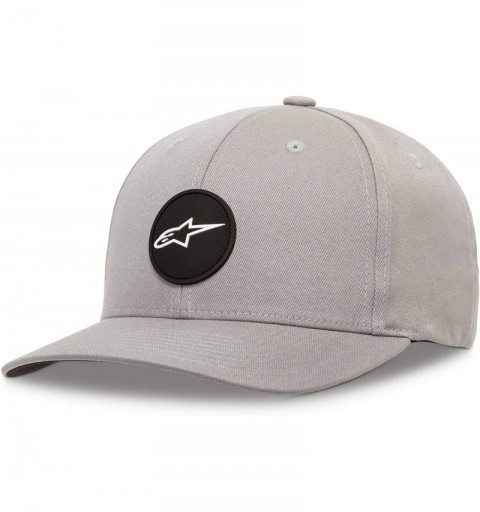 Baseball Caps Men's Logo Flexfit Hat Curved Bill Structured Crown - Silver - C218IKZMXRR $42.72