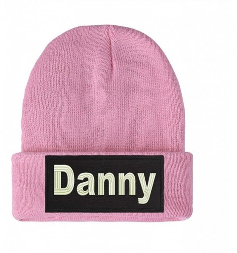 Skullies & Beanies Personalized Stretchy Embroidery Customized Knit Skull Hat Cap for Winter Present - Pink - CC18807K9TM $10.96