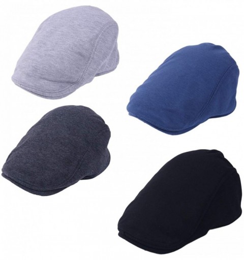 Newsboy Caps Newsboy Ivy Cap-Traditional Solid Cotton Herringbone Flat Hat for Women & Men & Boys & Girls - CN18NEO2KS7 $10.48