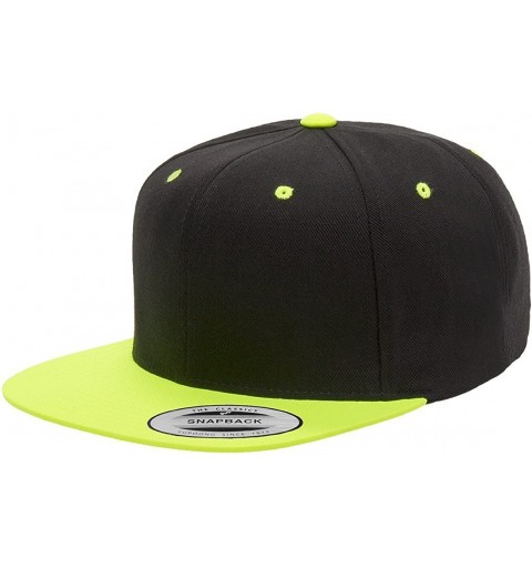 Baseball Caps The Original Classic Snapback Cap Available - Black/Neon Green - C211H50OMB3 $11.99
