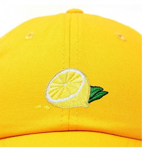 Baseball Caps Lemon Hat Baseball Cap - Gold - CU18M7TZSN0 $13.18