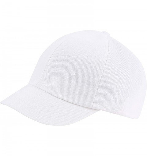 Baseball Caps Empty Plain Ball Cap Cute Short Bill Design Cotton Baseball Hat Truckers - Denim-white - CI18Y9ANRWU $20.95