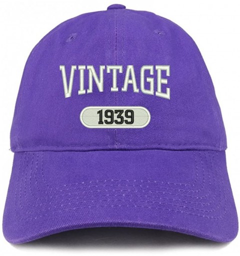 Baseball Caps Vintage 1939 Embroidered 81st Birthday Relaxed Fitting Cotton Cap - Purple - C0180ZK53TD $19.87