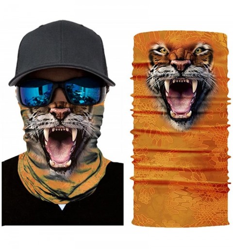 Balaclavas Lion Print Face Mask- Rave Bandana- Neck Gaiter- Scarf- Summer Balaclava for Dust Wind UV Protection - Tgb - C0198...