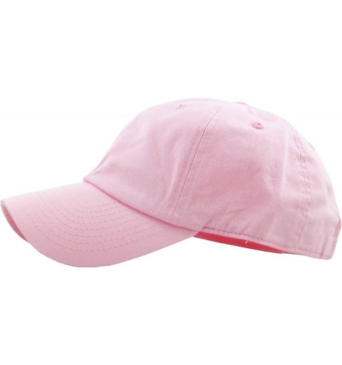 Baseball Caps Dad Hat Adjustable Plain Cotton Cap Polo Style Low Profile Baseball Caps Unstructured - Pink - CT12FOW5NK7 $8.86