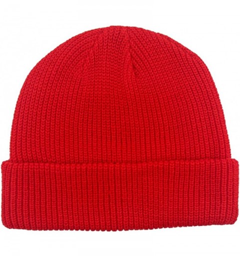 Skullies & Beanies Slouchy Beanie Hats Winter Knitted Caps Soft Warm Ski Hat Unisex - Red - C4186ZWD3AT $9.64