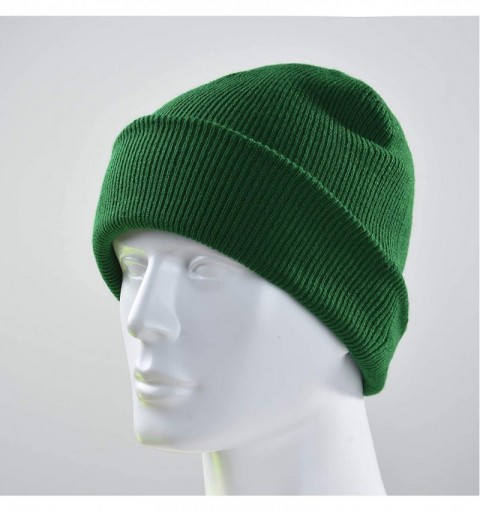 Skullies & Beanies Personalized Stretchy Embroidery Customized Knit Skull Hat Cap for Winter Present - Green - CQ18800OXTX $1...