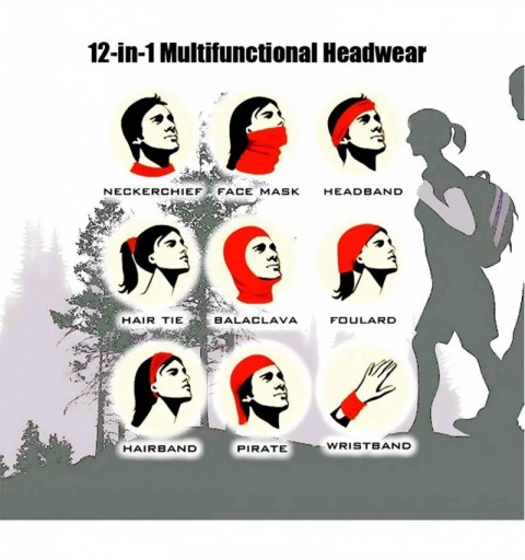 Balaclavas Seamless Neck Gaiter With Filters Bandanas Face Scarf Headwear Rave Balaclava Headwraps for Women Men - CE199Q4HDL...