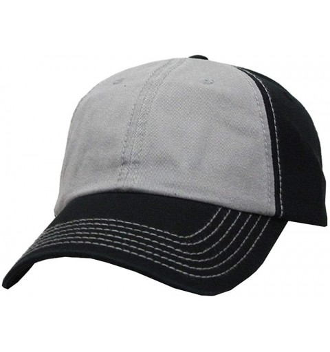 Baseball Caps Classic Washed Cotton Twill Low Profile Adjustable Baseball Cap - Black - CA12C7ZA3UD $9.22