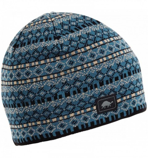 Skullies & Beanies Franz Merino Wool Knit Beanie- Fleece Lined Ski Hat - Blue - CJ18IDU7IUR $29.53