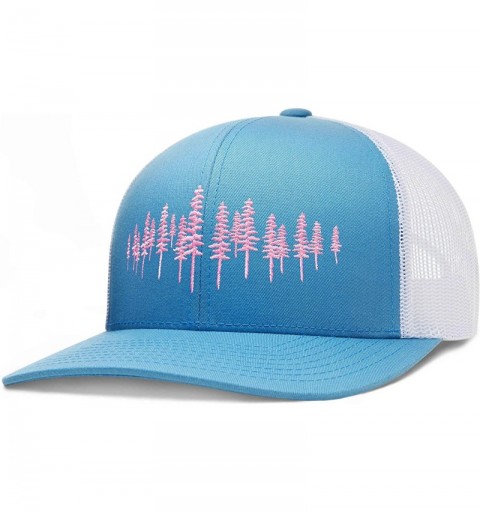 Baseball Caps Trucker Hat- Tamarack Forest - College-blue- White / Pink - CC1983NAXZ5 $30.85