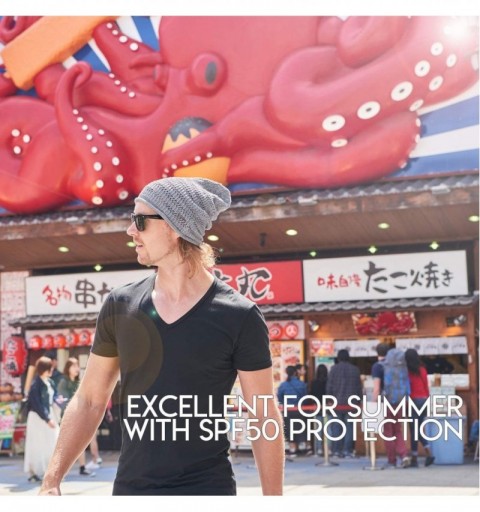 Skullies & Beanies Hemp Summer Beanie for Men - Womens Sweat Wicking Knit Japanese Hat Hipster Cap - Navy - C018RY5IXW6 $20.31