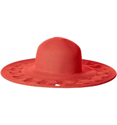 Sun Hats Women's Ultrabraided Circle Brim - Coral - CQ126AORCSD $35.70