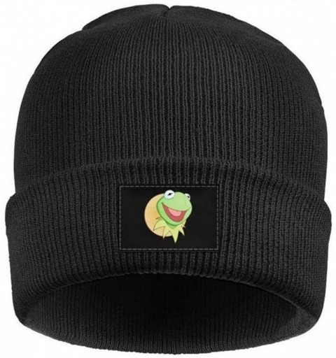 Skullies & Beanies Mens Womens Warm Solid Color Daily Knit Cap Funny-Green-Frog-Sipping-Tea Headwear - Black-6 - C918NHWXZ29 ...