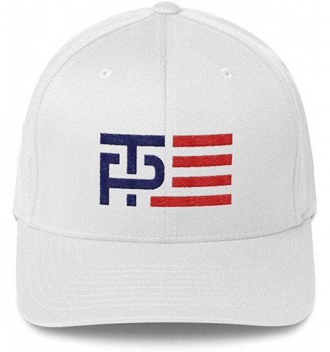 Baseball Caps America Flex Fit President Printed - White - CU18RS8C767 $24.23