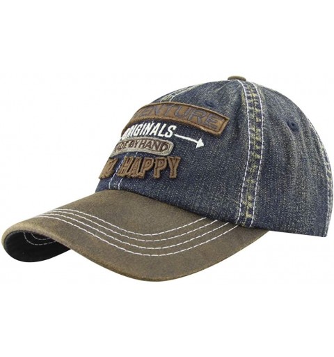 Baseball Caps Mens Distressed Vintage Denim Dry Baseball Snapback Trucker Hat - Denim Blue 239 - CO18QR4D2LC $13.73