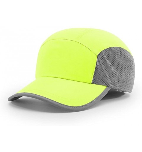 Baseball Caps 150 MESH Panel Running Blank Baseball Cap OSFA HAT - Neon Yellow/Charcoal - CI1873K8LQ4 $13.72