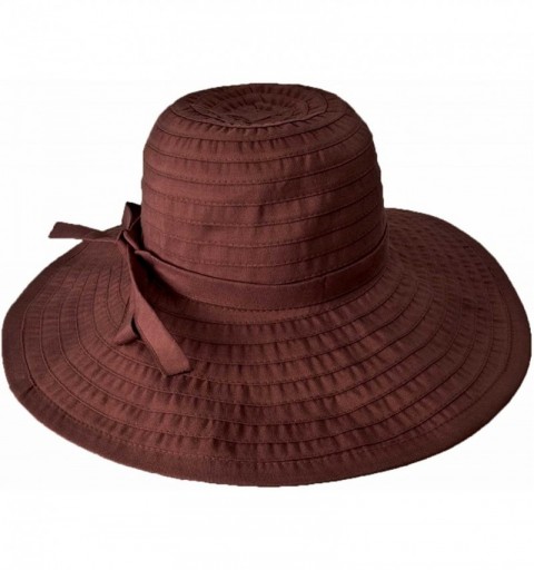 Sun Hats Packable Crushable Travel Hat 4" Brim - UPF50+ - HS238 - Dark Brown - CH18EGGWSAR $18.81