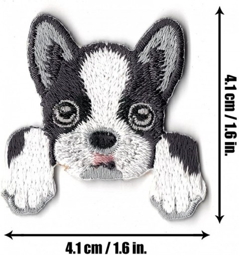 Skullies & Beanies [ Boston Terrier ] Cute Embroidered Puppy Dog Warm Knit Fleece Winter Beanie Skull Cap - Pink - CW189RXH0R...